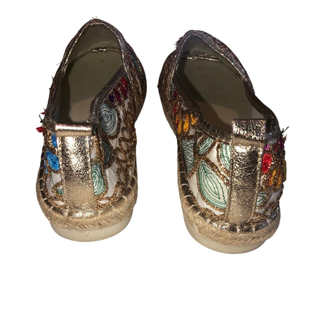 Patrizia Spring Step Maylis Embroidered Espadrilles Size 39 8-8.5 Boho Flats - Picture 8 of 9